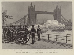 Firing the Salute at the Opening of the Bridge